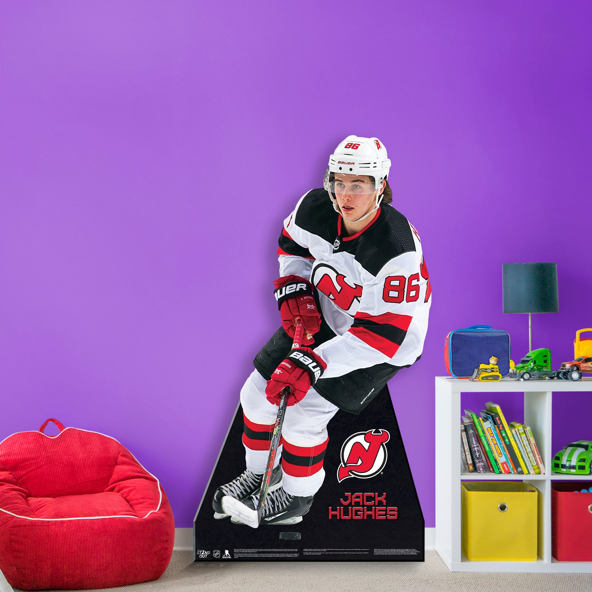 New Jersey Devils: Jack Hughes 2022 - Officially Licensed NHL Removabl –  Fathead