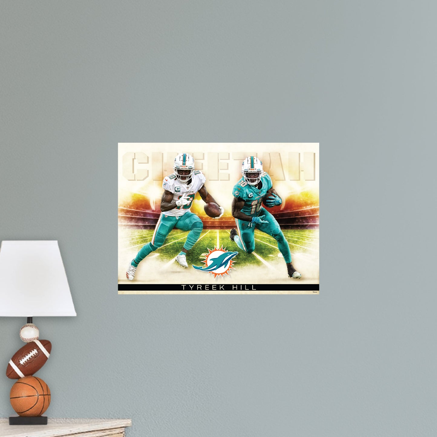 Miami Dolphins: Tyreek Hill Icon Poster - Officially Licensed NFL Removable Adhesive Decal