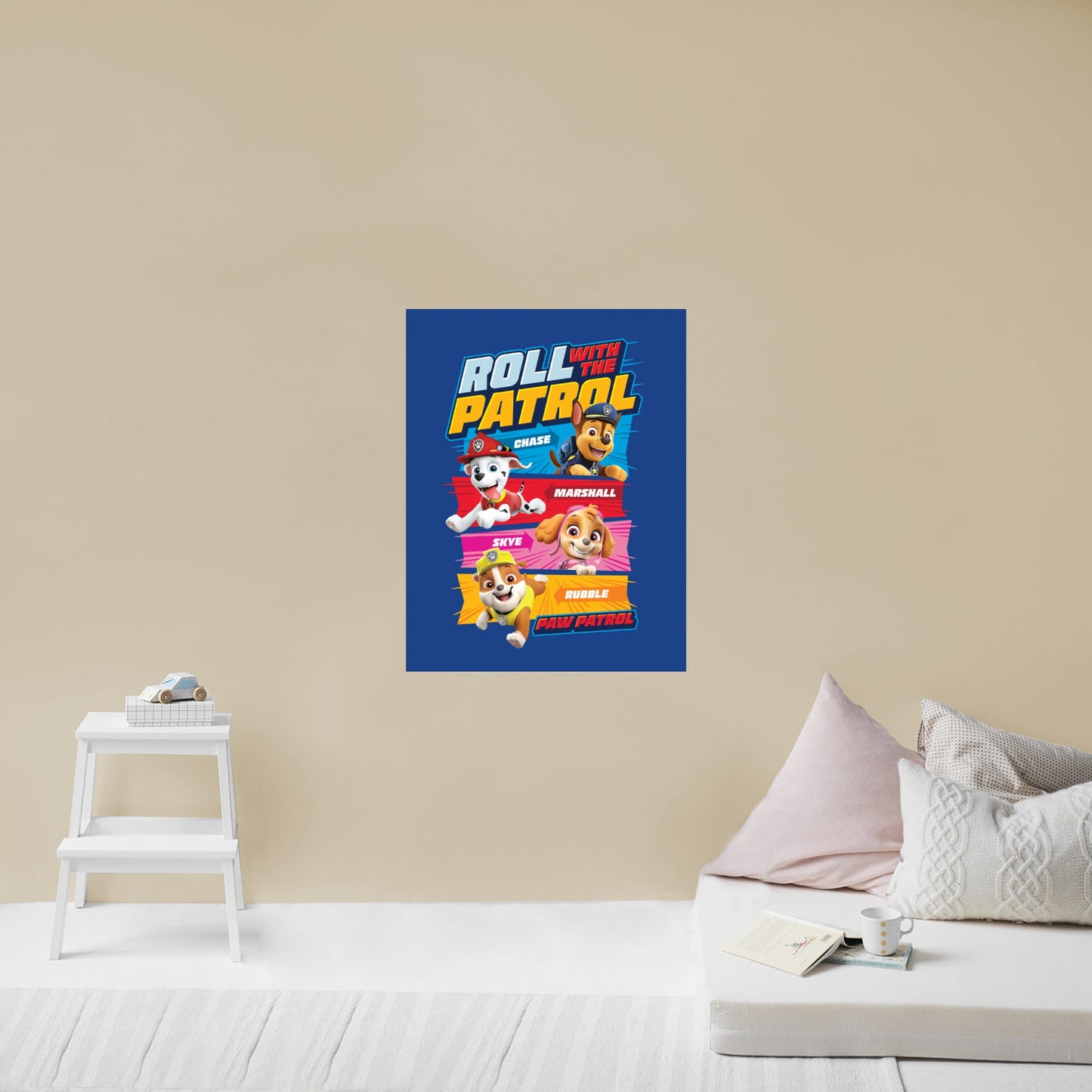 Paw Patrol: Roll with the Patrol Poster - Officially Licensed Nickelodeon Removable Adhesive Decal