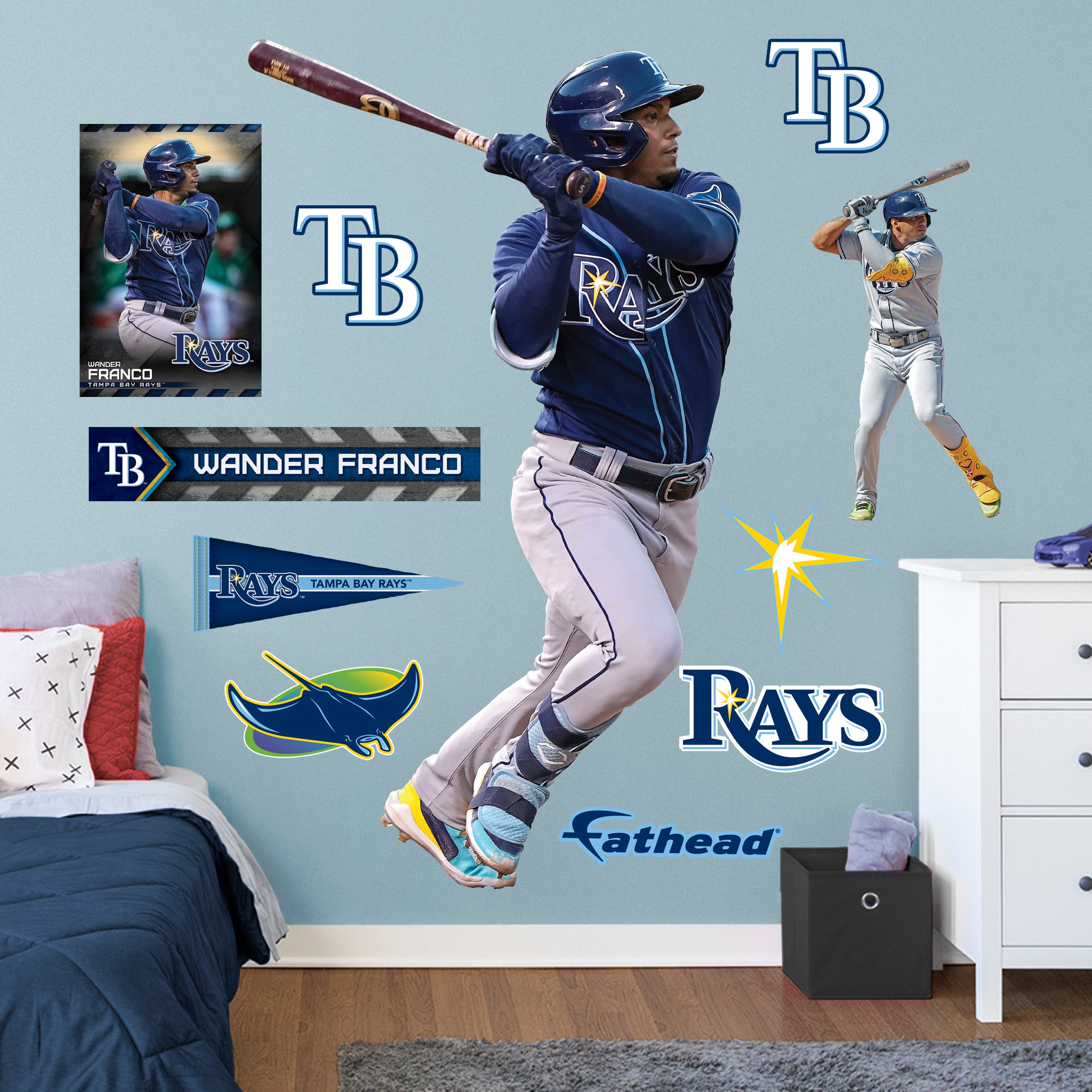Tampa Bay Rays: Wander Franco 2023 Throwback - Officially Licensed MLB –  Fathead