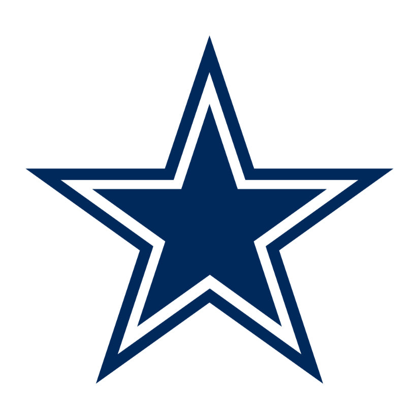 Dallas Cowboys flag, NFL, blue white metal background, american