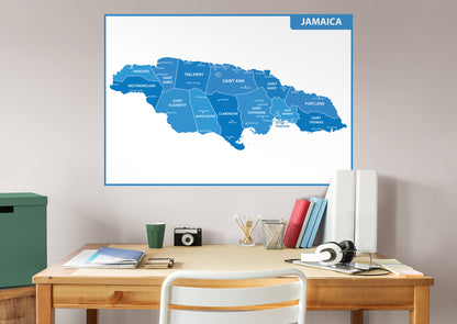 Maps of North America: Jamaica Mural        -   Removable Wall   Adhesive Decal
