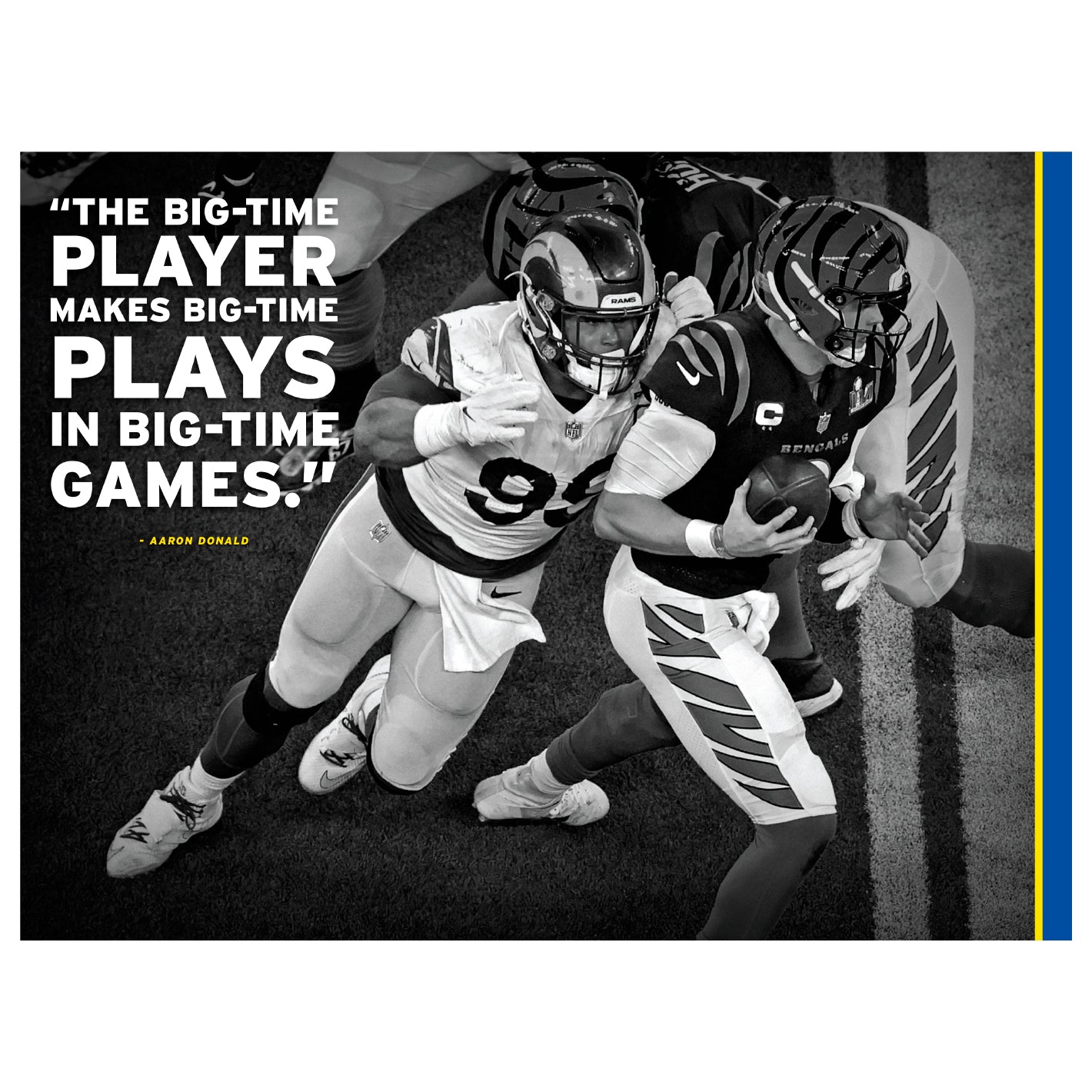 NFL Los Angeles Rams Super Bowl Champion Aaron Donald Run It Back Decor  Poster Canvas - REVER LAVIE