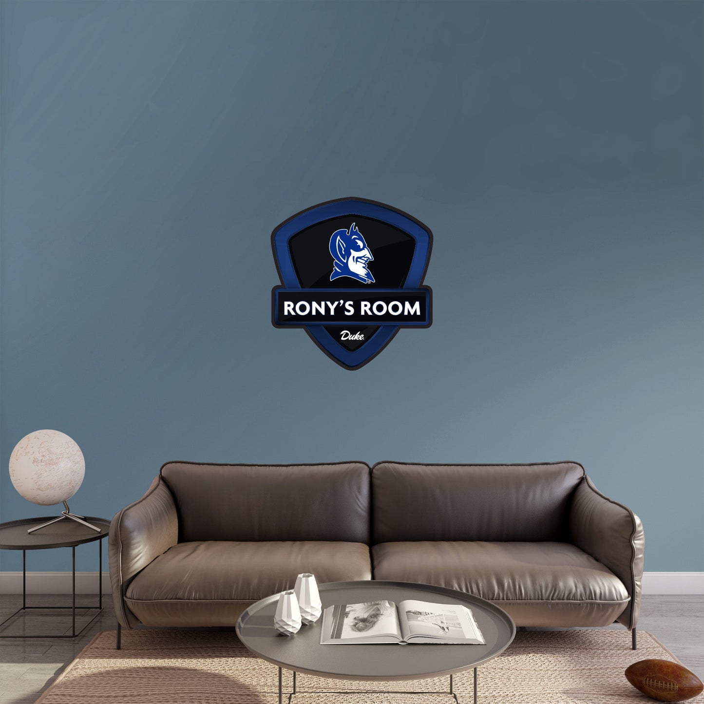 Duke Blue Devils:   Badge Personalized Name        - Officially Licensed NCAA Removable     Adhesive Decal
