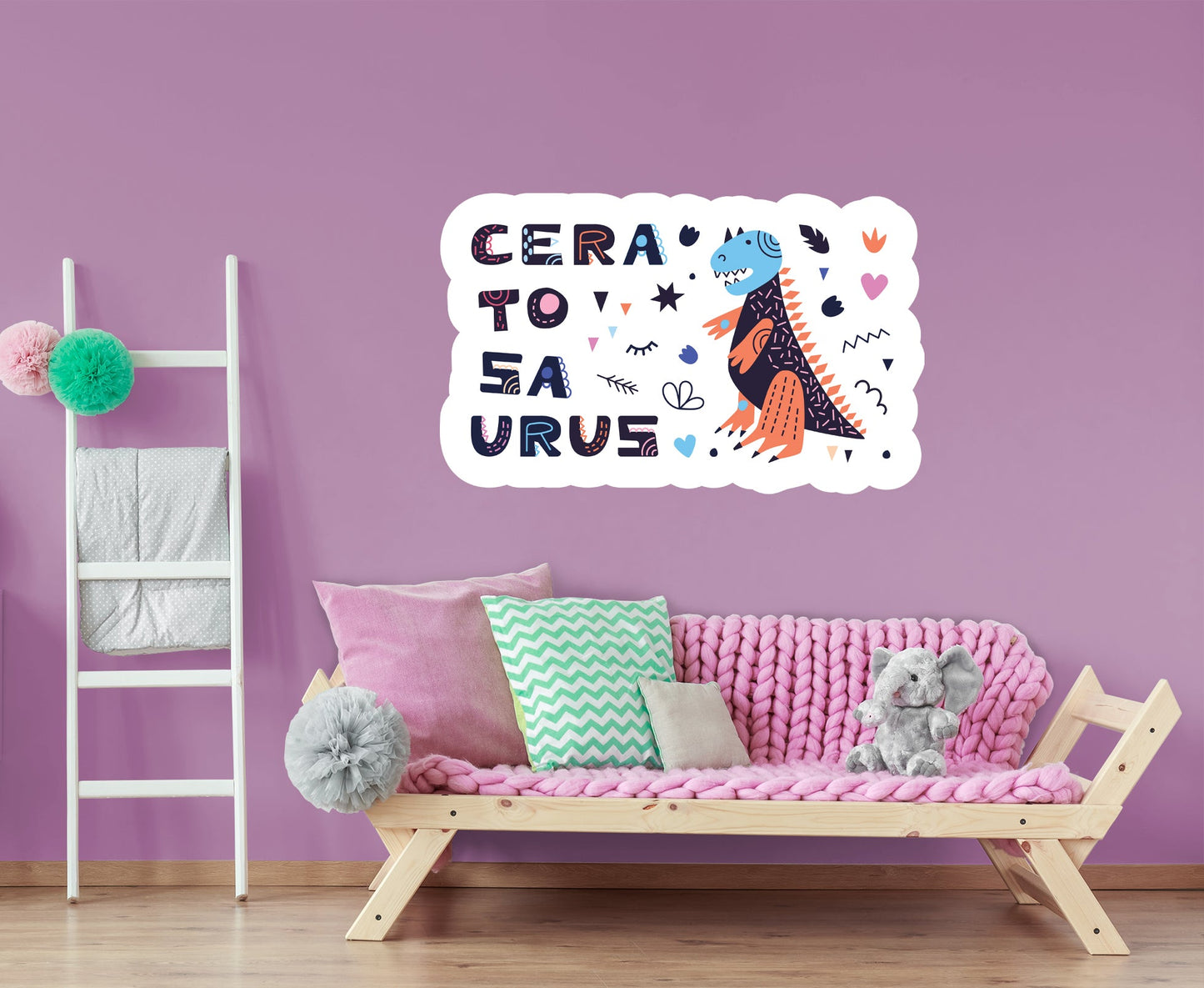 Dinosaurs: Ceratosaurus Icon        -   Removable Wall   Adhesive Decal