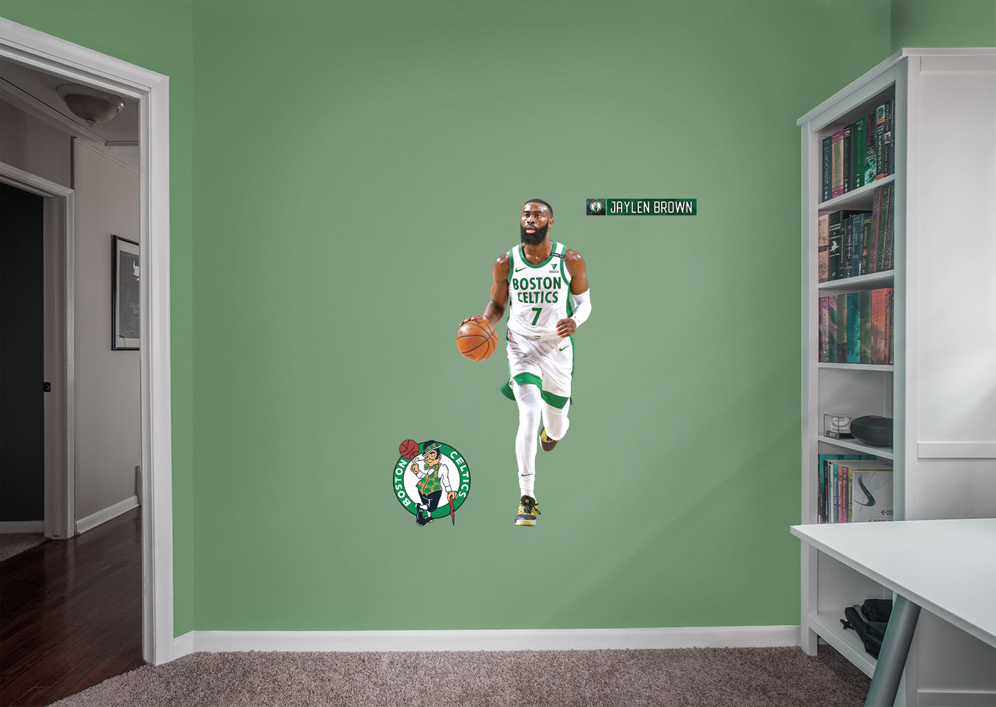 Boston Celtics: Jaylen Brown NBA Jaylen Brown         - Officially Licensed NBA Removable Wall   Adhesive Decal