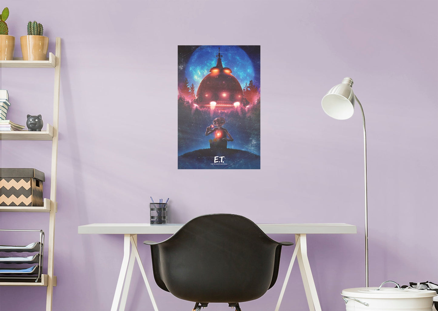 E.T.: E.T. Spacecraft 40th Anniversary Poster - Officially Licensed NBC Universal Removable Adhesive Decal