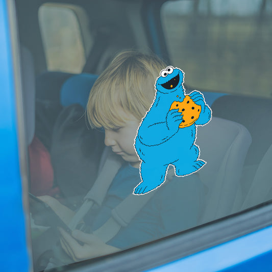 Cookie Monster Window Cling - Officially Licensed Sesame Street Removable Window Static Decal