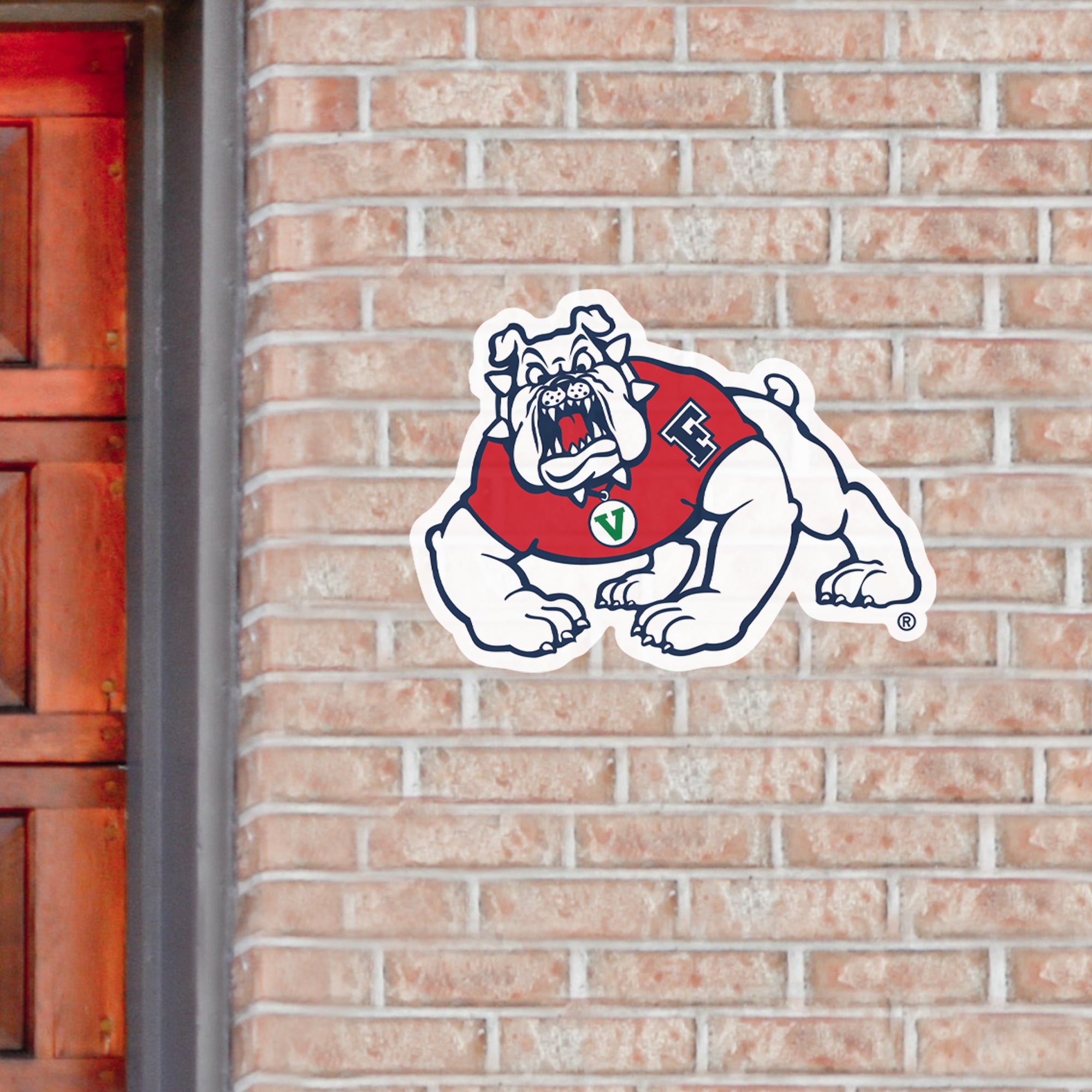 White Fresno State Bulldogs 20'' x 20'' Indoor/Outdoor Weathered Circle Sign