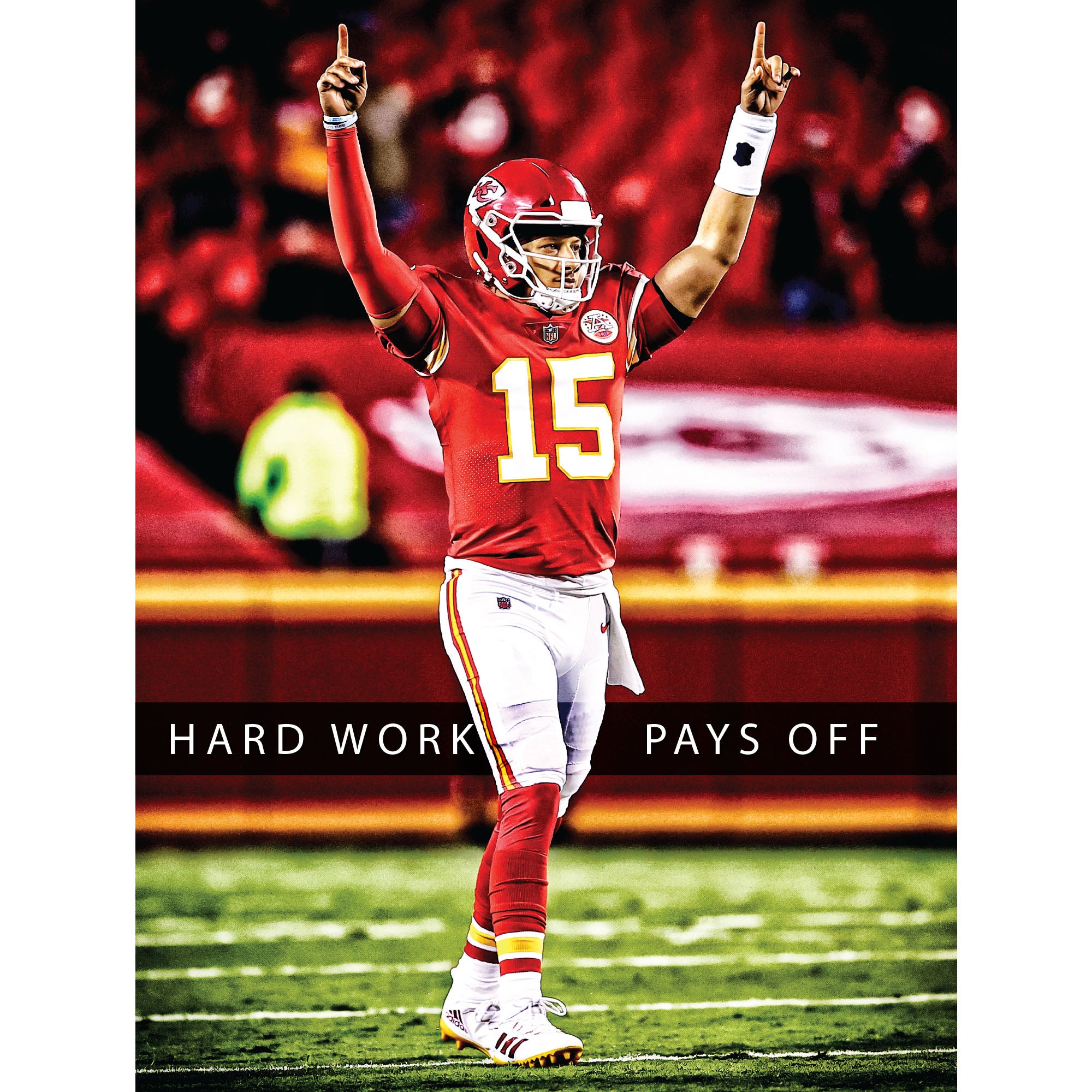 Kansas City Chiefs: Patrick Mahomes II 2022 Celebration - NFL Removable Adhesive Wall Decal XL