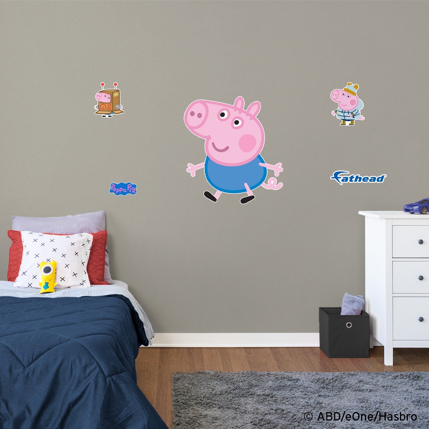 Peppa Pig: George RealBigs - Officially Licensed Hasbro Removable Adhesive Decal