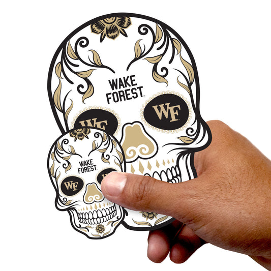 Wake Forest Demon Decons:   Skull Minis        - Officially Licensed NCAA Removable     Adhesive Decal
