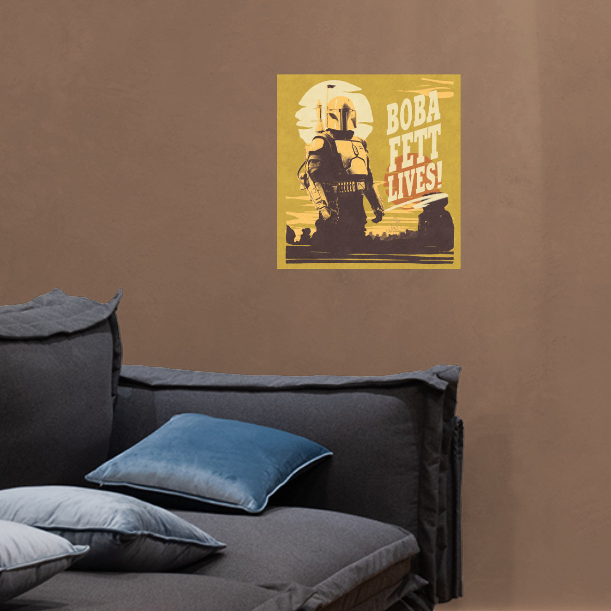 Book of Boba Fett: Boba Fett Boba Fett Lives Poster - Officially Licensed Star Wars Removable Adhesive Decal