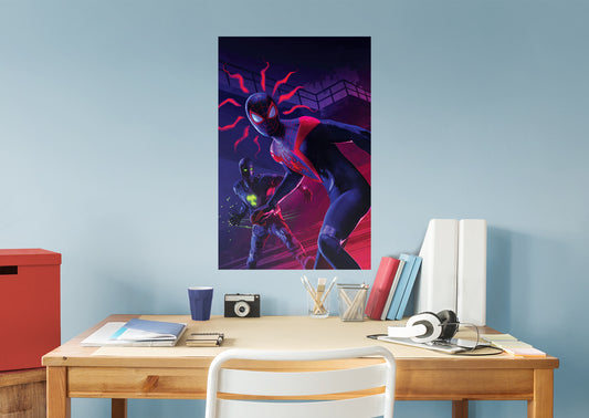 Spider-Man: Miles Morales : Into the Spiderverse Eight Mural        - Officially Licensed Marvel Removable Wall   Adhesive Decal