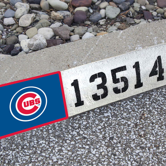 Chicago Cubs: Address Block Logo - Officially Licensed MLB Outdoor Graphic