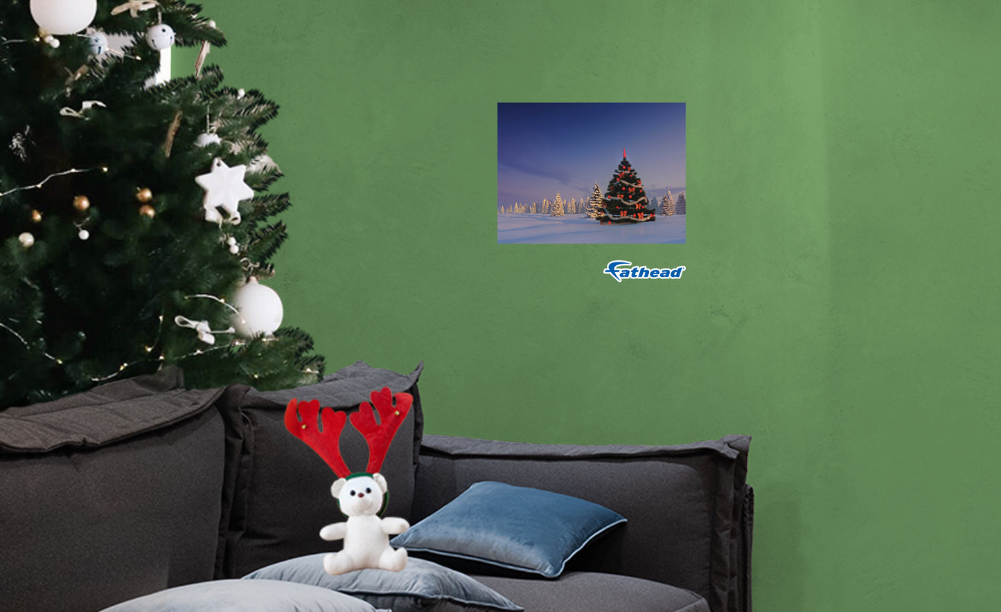 Christmas:  Standing out Tree Poster        -   Removable     Adhesive Decal