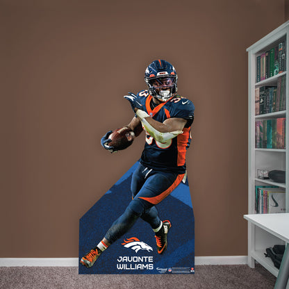 Denver Broncos: Javonte Williams   Life-Size   Foam Core Cutout  - Officially Licensed NFL    Stand Out