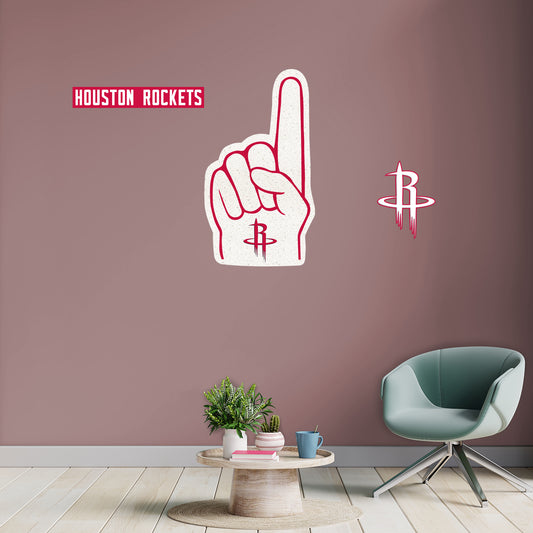 Houston Rockets: Foam Finger - Officially Licensed NBA Removable Adhesive Decal