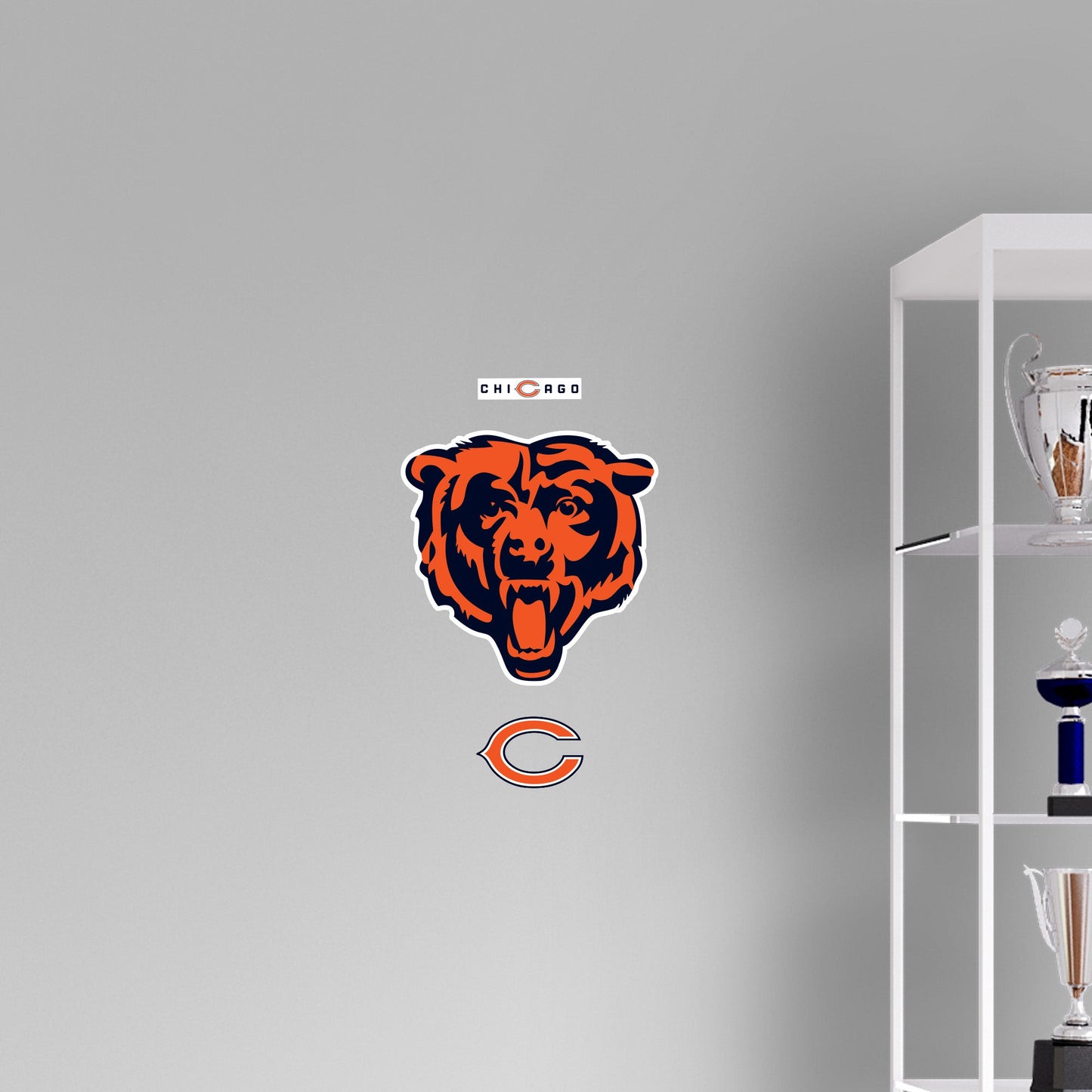 Chicago Bears:   Head Logo        - Officially Licensed NFL Removable     Adhesive Decal