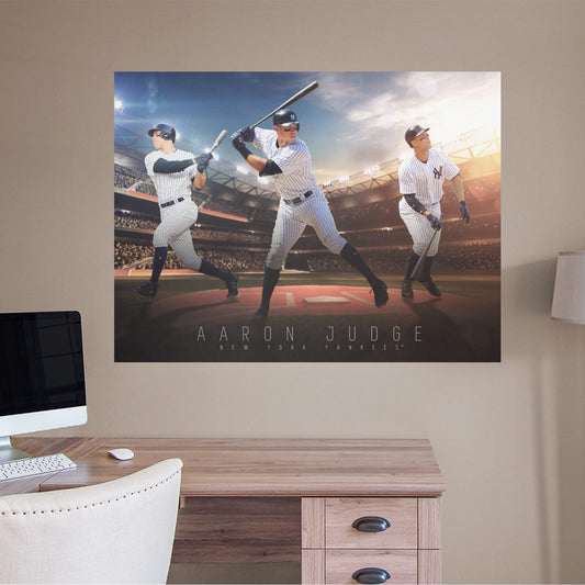New York Yankees: Aaron Judge Montage Mural        - Officially Licensed MLB Removable Wall   Adhesive Decal