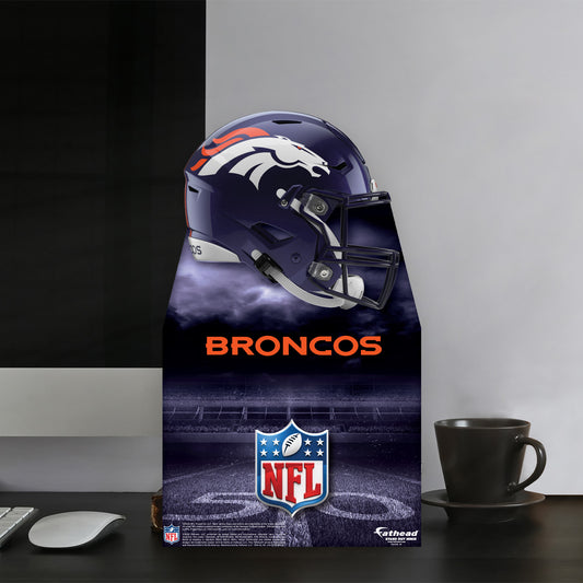Denver Broncos:   Helmet  Mini   Cardstock Cutout  - Officially Licensed NFL    Stand Out
