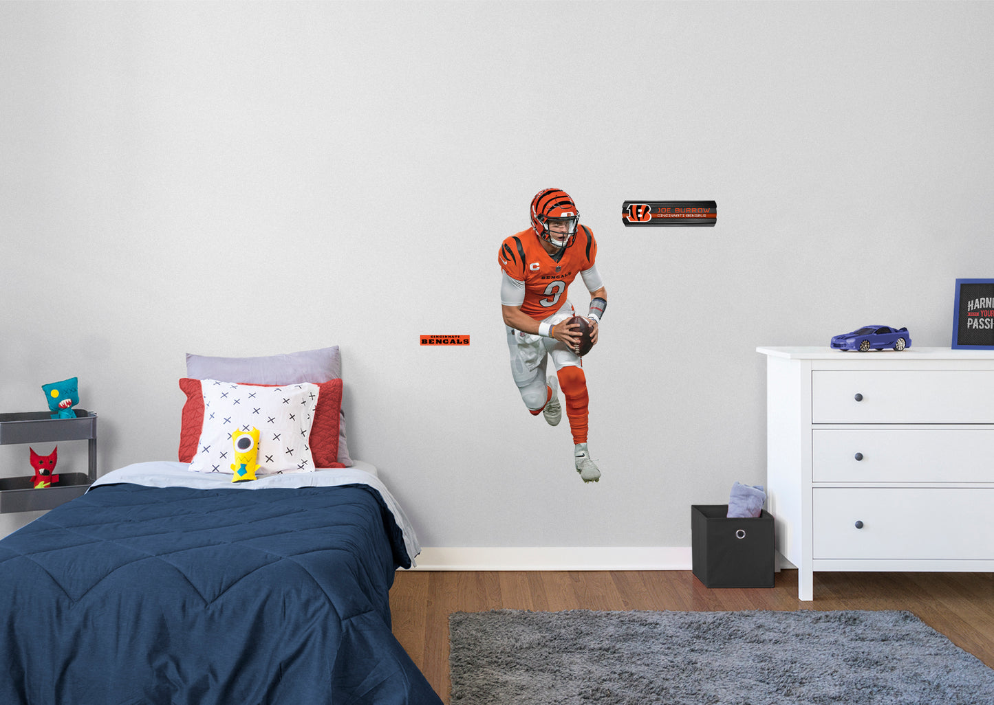 Cincinnati Bengals: Joe Burrow Orange - Officially Licensed NFL Removable Adhesive Decal