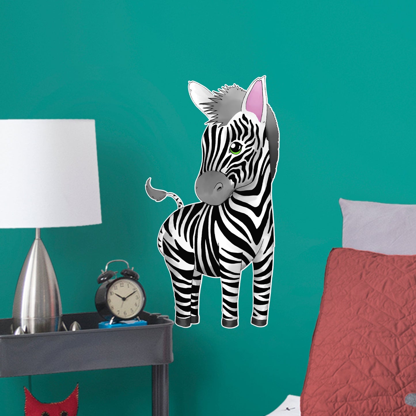 Baby Zebra        - Officially Licensed Big Moods Removable     Adhesive Decal