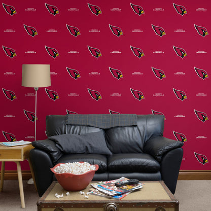 Arizona Cardinals:  Line Pattern        - Officially Licensed NFL  Peel & Stick Wallpaper