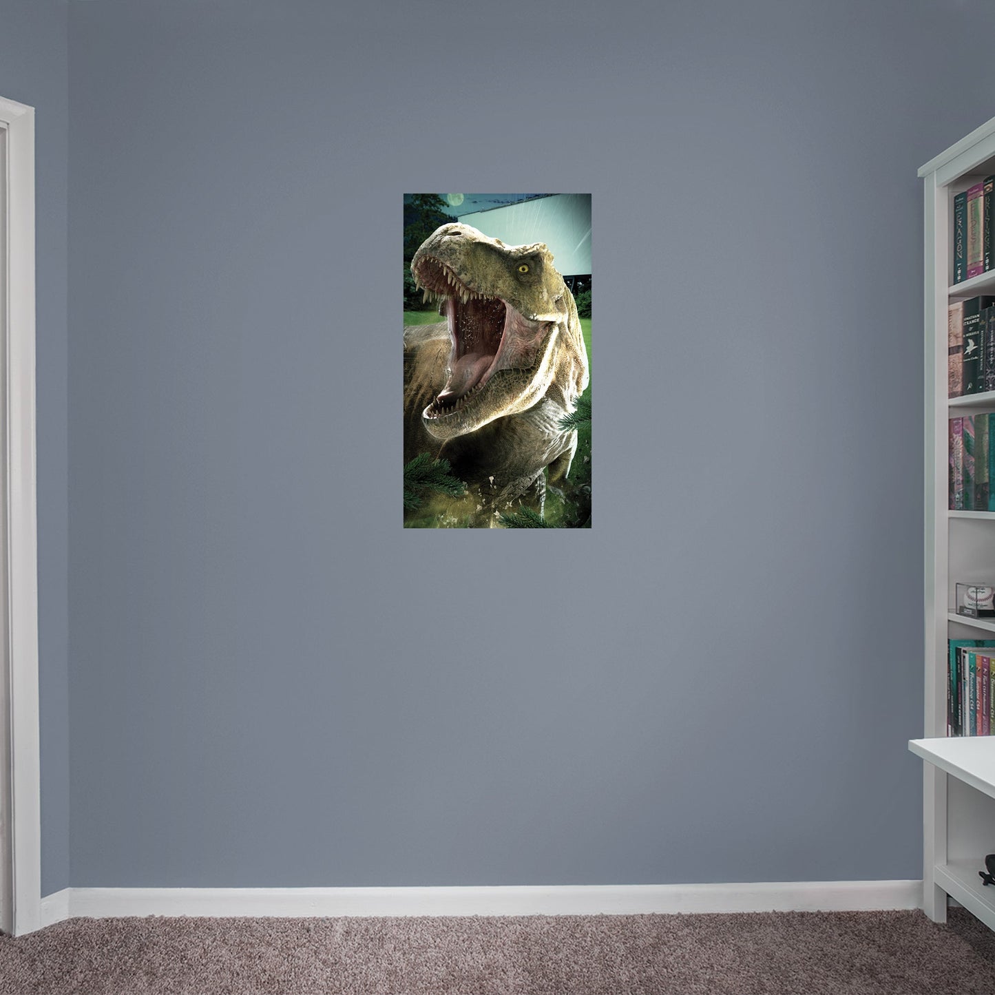 Jurassic World Dominion: T-Rex Drive-In Poster - Officially Licensed NBC Universal Removable Adhesive Decal