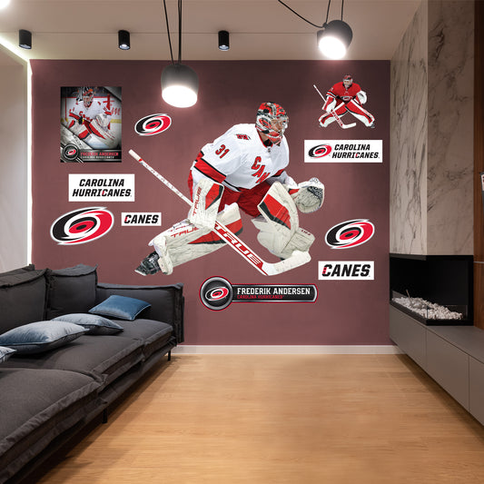 Carolina Hurricanes: Frederik Andersen - Officially Licensed NHL Removable Adhesive Decal