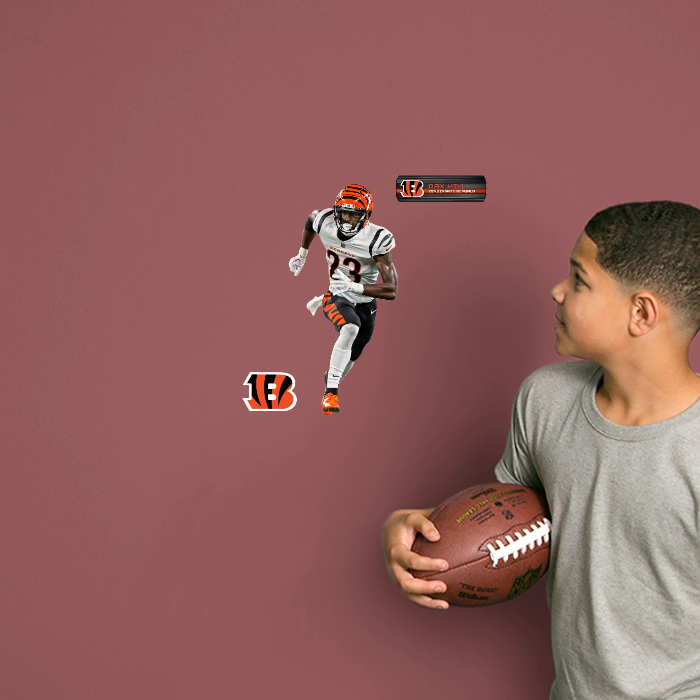 Cincinnati Bengals: Dax Hill         - Officially Licensed NFL Removable     Adhesive Decal