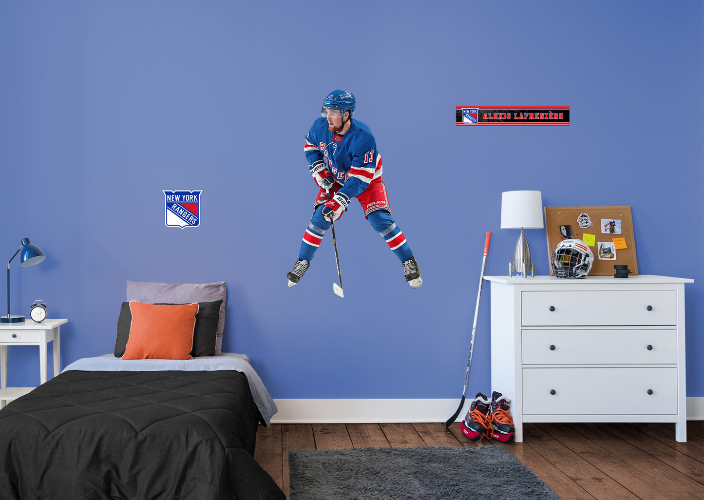 New York Rangers: Alexis Lafreniere         - Officially Licensed NHL Removable Wall   Adhesive Decal