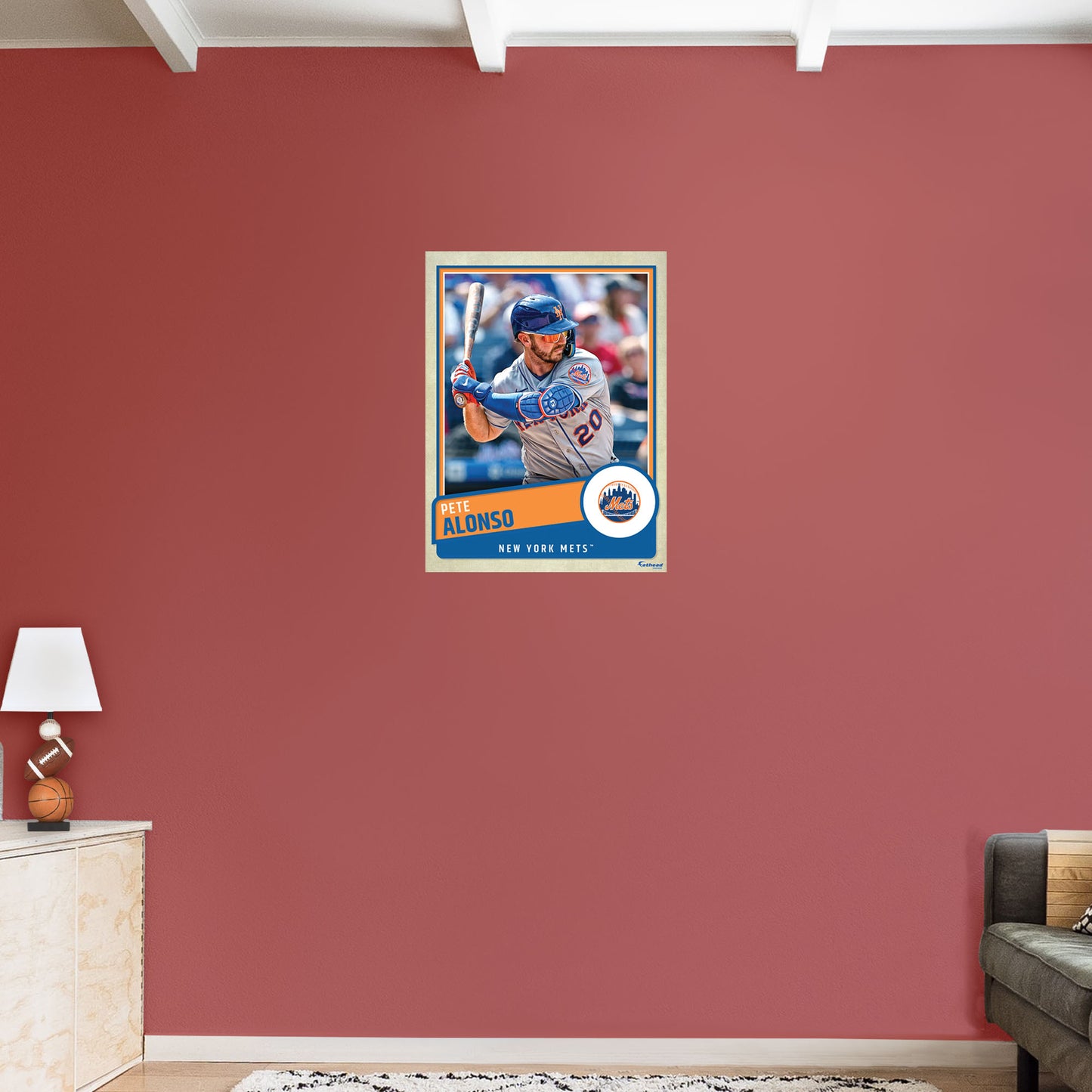 New York Mets: Pete Alonso  Poster        - Officially Licensed MLB Removable     Adhesive Decal