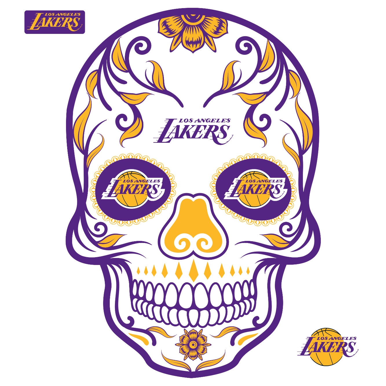 Los Angeles Lakers Skull, Svg Files For Crafting And Diy Projects