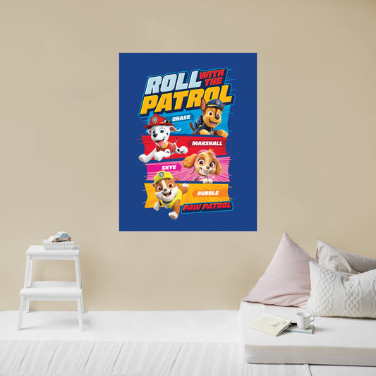 Paw Patrol: Roll with the Patrol Poster - Officially Licensed Nickelodeon Removable Adhesive Decal