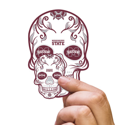 Mississippi State Bulldogs:   Skull Minis        - Officially Licensed NCAA Removable     Adhesive Decal