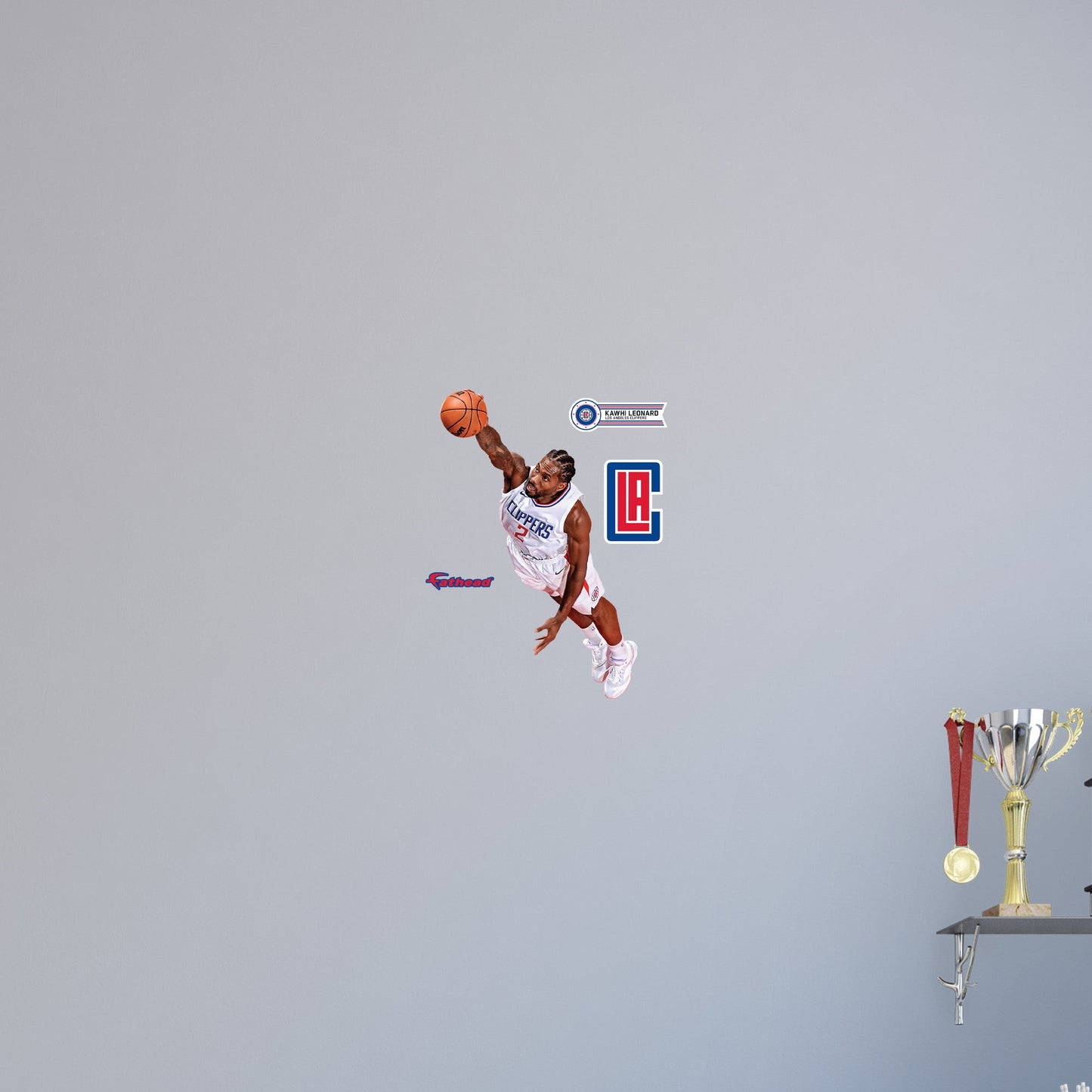 Los Angeles Clippers: Kawhi Leonard Dunk        - Officially Licensed NBA Removable     Adhesive Decal