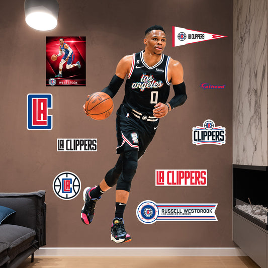 Los Angeles Clippers: Russell Westbrook - Officially Licensed NBA Removable Adhesive Decal
