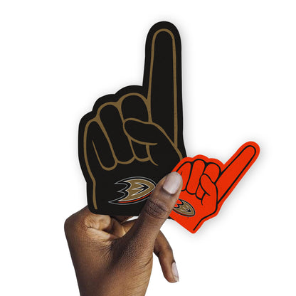 Anaheim Ducks:    Foam Finger Minis        - Officially Licensed NHL Removable     Adhesive Decal