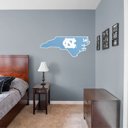North Carolina Tar Heels: State of North Carolina - Officially Licensed Removable Wall Decal