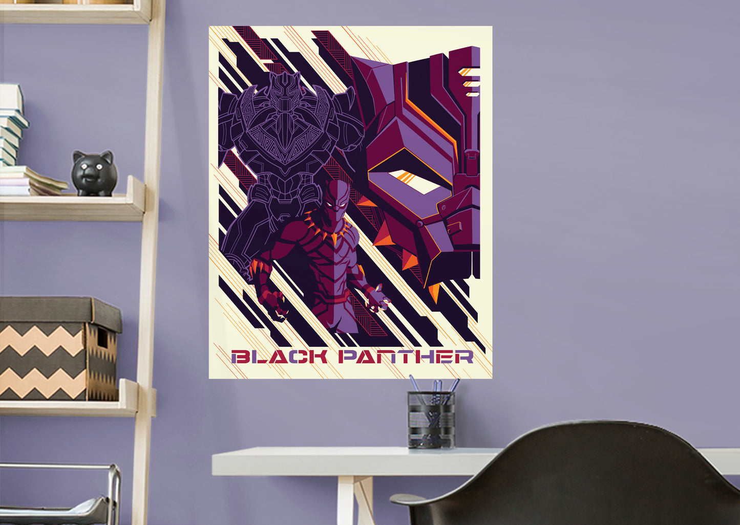 Avengers: Black Panther Mural        - Officially Licensed Marvel Removable Wall   Adhesive Decal