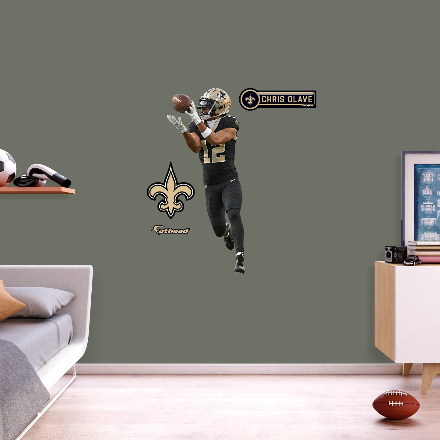 New Orleans Saints: Chris Olave         - Officially Licensed NFL Removable     Adhesive Decal