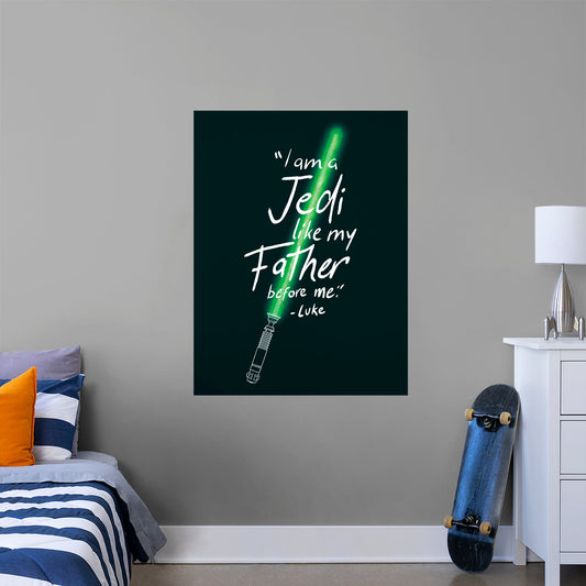 Luke Skywalker Quote Mural        - Officially Licensed Star Wars Removable Wall   Adhesive Decal