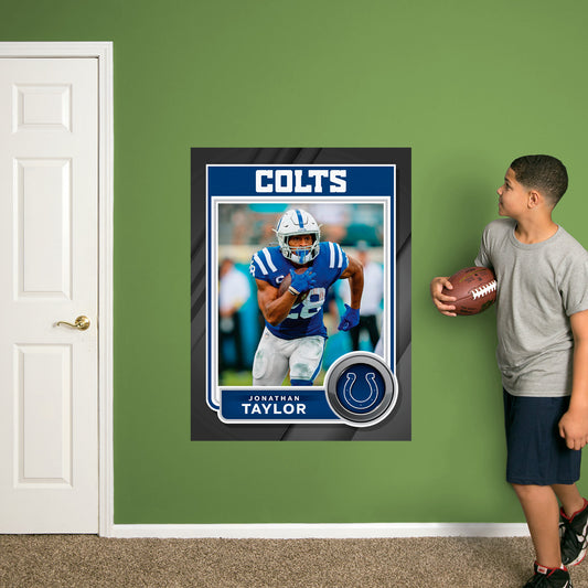 Indianapolis Colts: Jonathan Taylor Poster - Officially Licensed NFL Removable Adhesive Decal