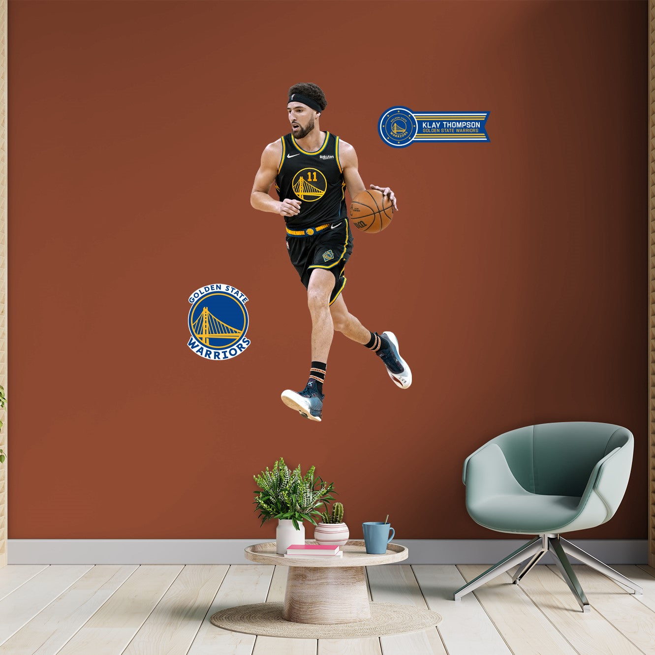 Golden State Warriors: Klay Thompson City Jersey - Officially Licensed NBA Removable Adhesive Decal
