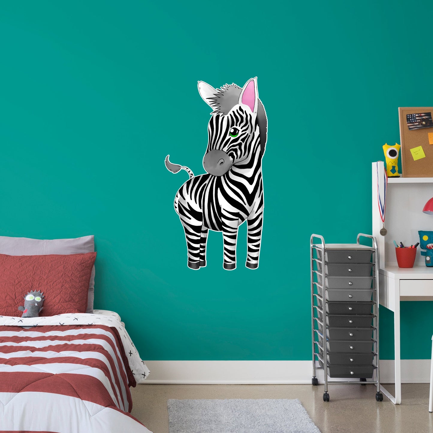 Baby Zebra        - Officially Licensed Big Moods Removable     Adhesive Decal