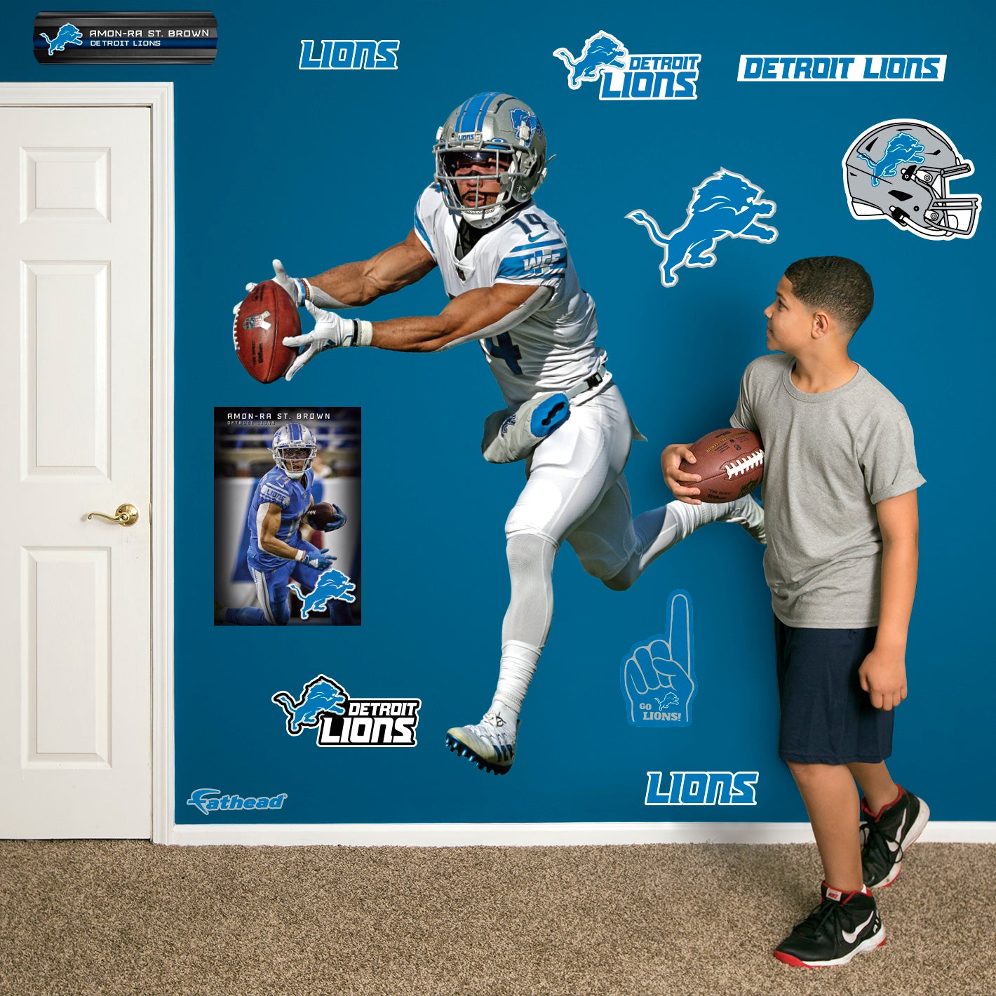 Detroit Lions: Amon-Ra St. Brown 2022 Catch - Officially Licensed NFL –  Fathead