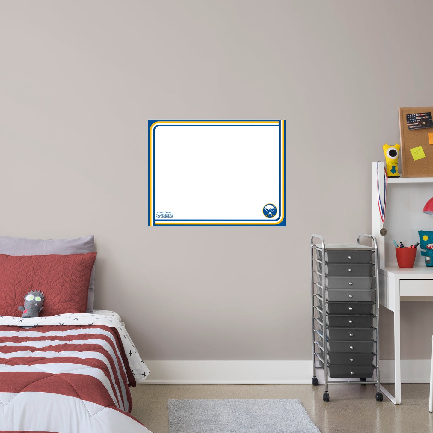 Buffalo Sabres  X-Large Dry Erase White Board Officially Licensed NHL Removable Wall Decal