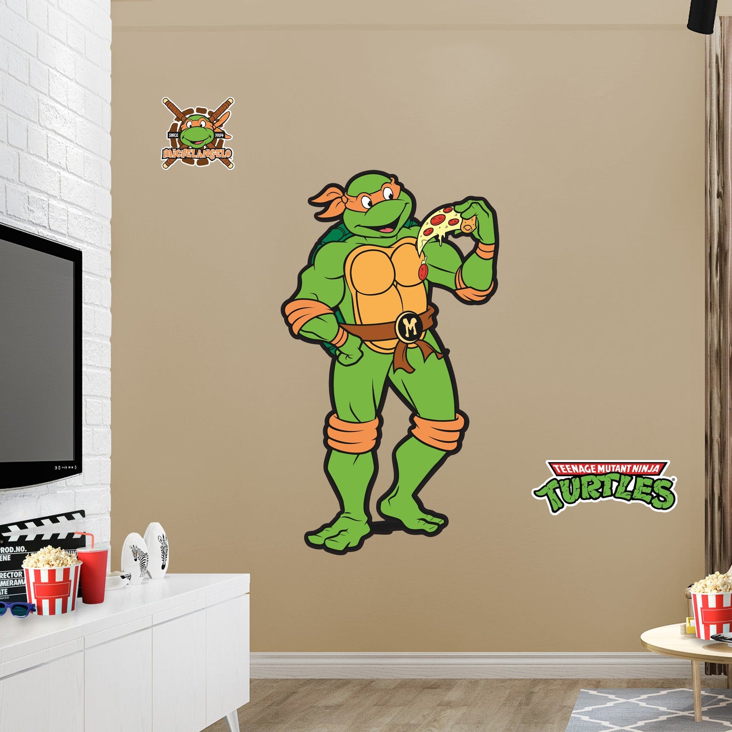 Teenage Mutant Ninja Turtles: Michelangelo Classic RealBig - Officially Licensed Nickelodeon Removable Adhesive Decal