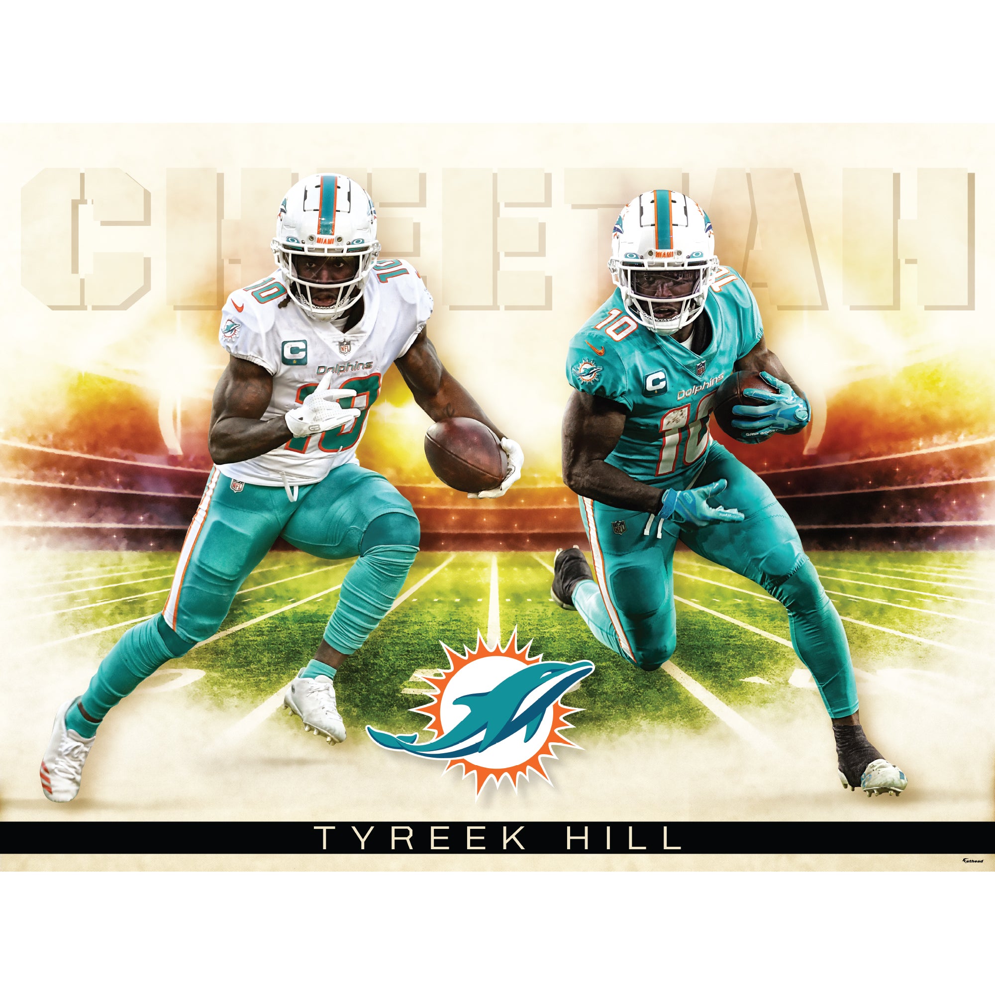 Miami Dolphins: Tyreek Hill 2023 Icon Poster - Officially Licensed NFL